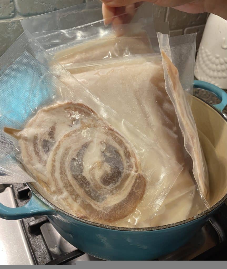 reheating frozen noodles and chashu