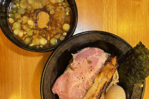 Top view of tsukemen